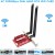 WiFi 6 Card AX 3000Mbps PCIe Network Card AX200 802.11AX 2.4Ghz/5.8Ghz with Bluetooth 5.1 & Heat Sink Wireless PCI Express Wi-Fi Adapters Dual Band Antenna for Windows 10 64-bit